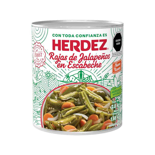 Herdez Chile Jalapeño En Rajas 2.8 kg