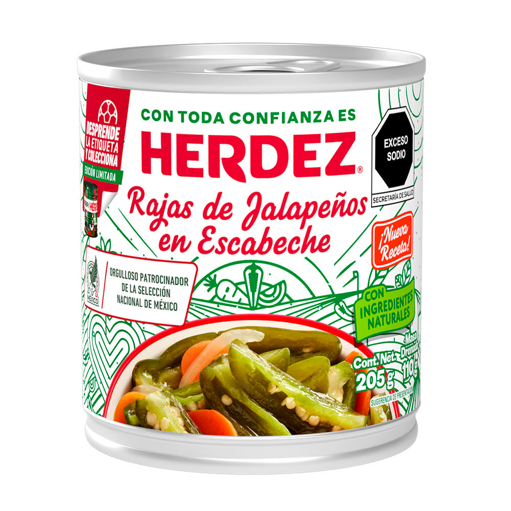 Herdez  Jalapeños Rajas En Escabeche 205 Gr