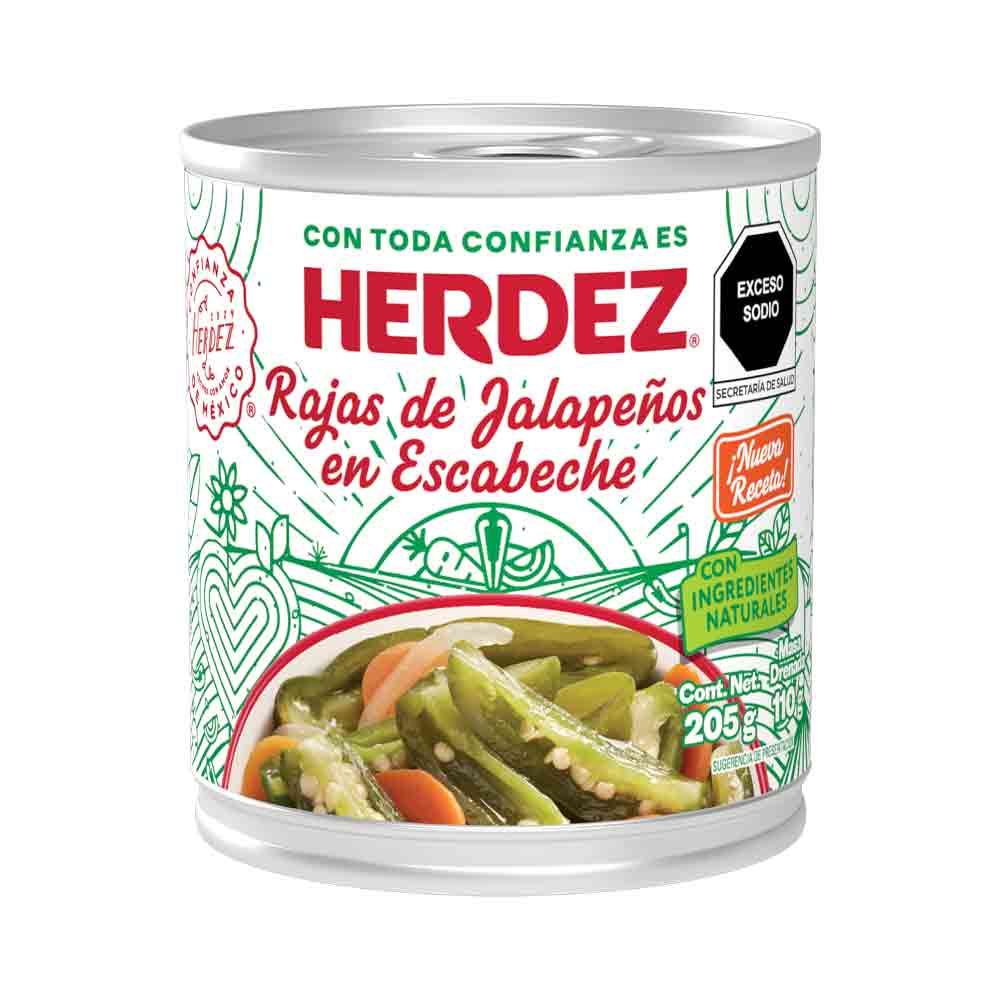Herdez  Jalapeños Rajas En Escabeche 205 Gr