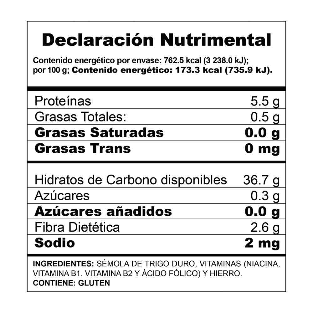 Pasta Yemina Concha No 1 Precio Especial 220 Gr