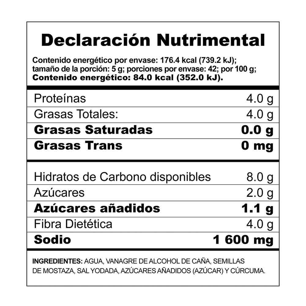 Mc Cormick mostaza no.8 210gr