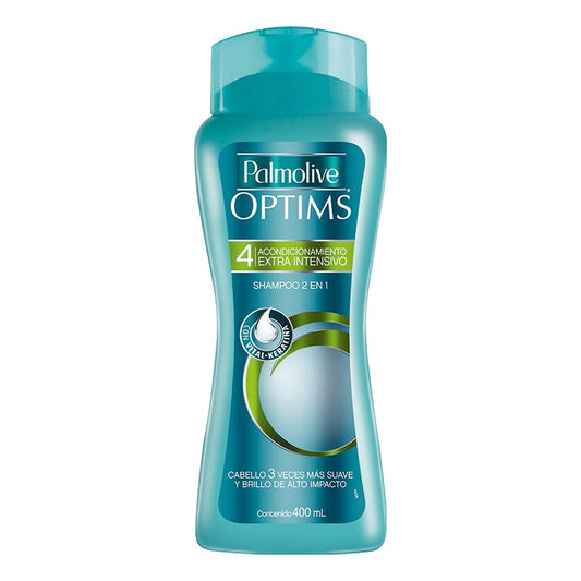 Shampoo 2 en 1 Palmolive Optims Nivel 4 Acondicionamiento Extra Intensivo de 400 ml