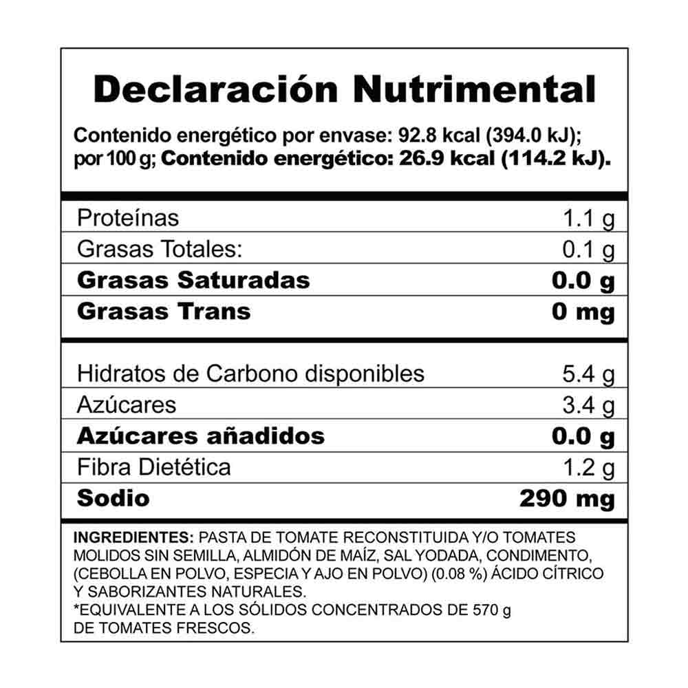 Tomates Molidos Del Fuerte Condimentados 345 g