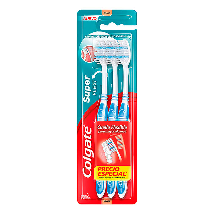 Cepillo Dental Colgate Super Flexi 3 pzas
