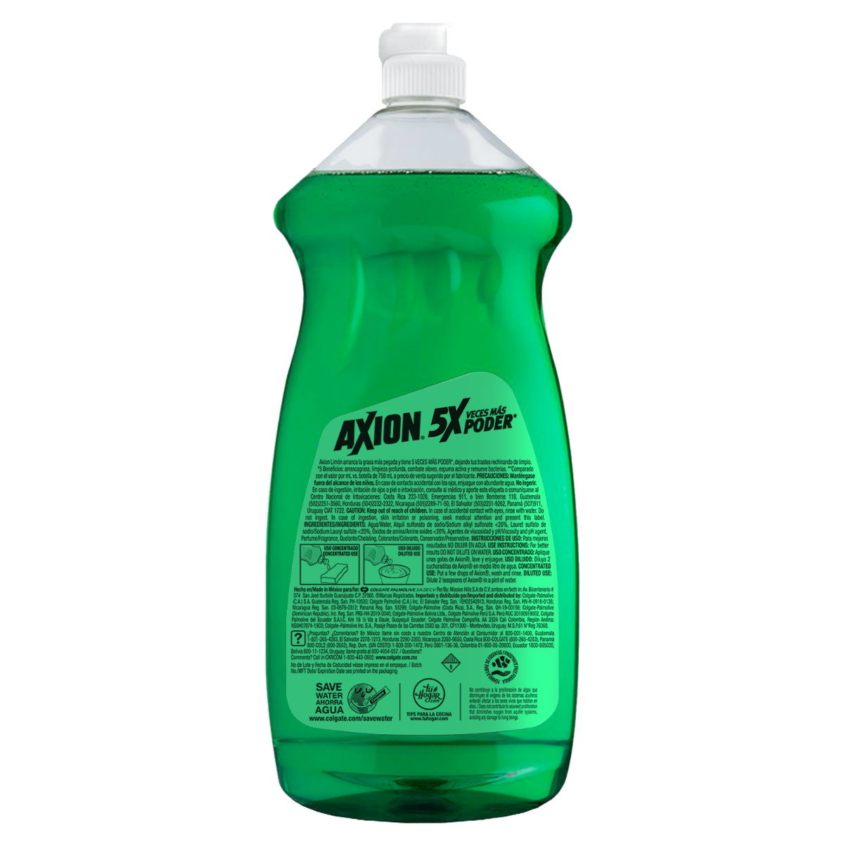 Detergente Lavatrastes Líquido Axion Limón 1.1 l