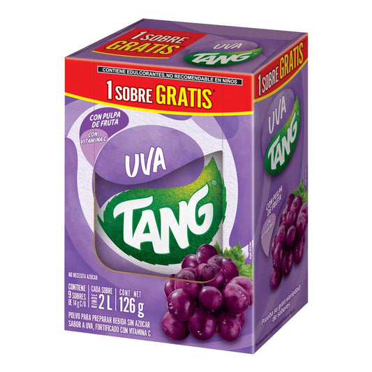 Polvo Para Preparar Bebida Tang Sabor Uva Paquete con 8 Sobres
