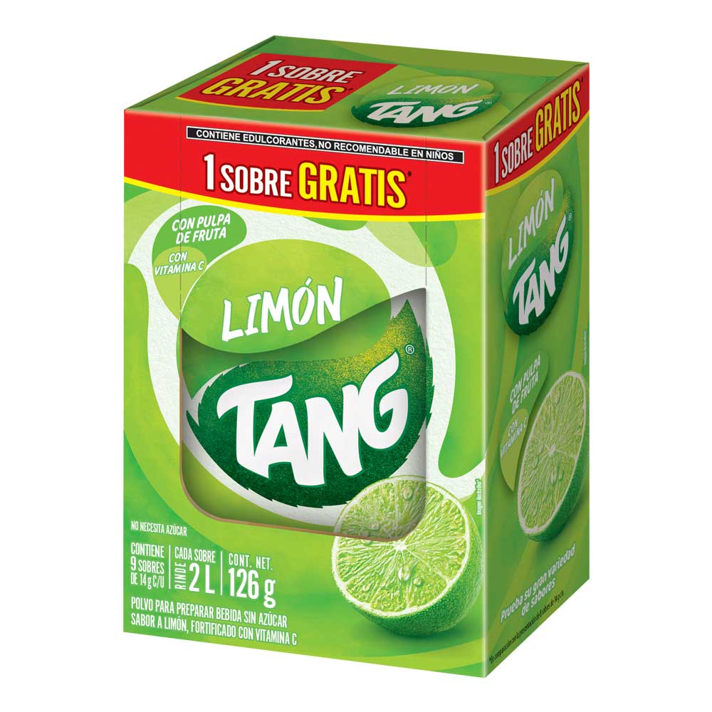 Polvo Para Preparar Bebida Tang Sabor Limon Paquete con 8 Sobres