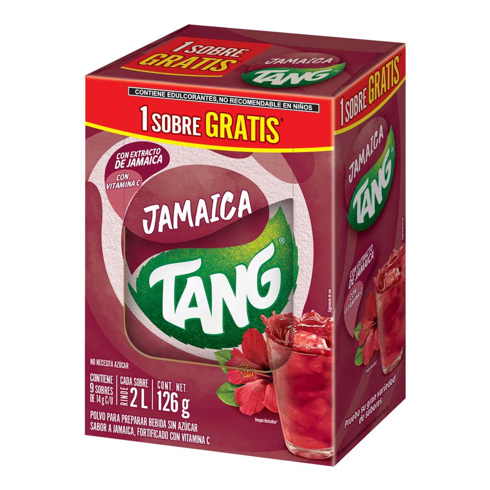 Polvo Para Preparar Bebida Tang Sabor Jamaica Paquete con 8 Sobres