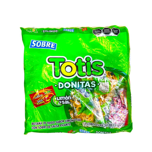 Totis Donitas Con Salsa 25 pz de 10 gr