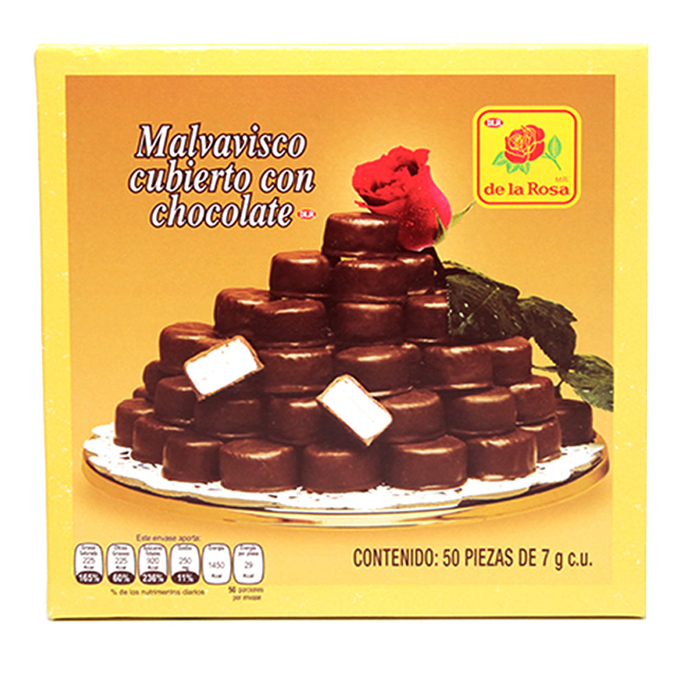 Malvavisco Cubierto Con Chocolate De La Rosa Paquete Con 50 Piezas
