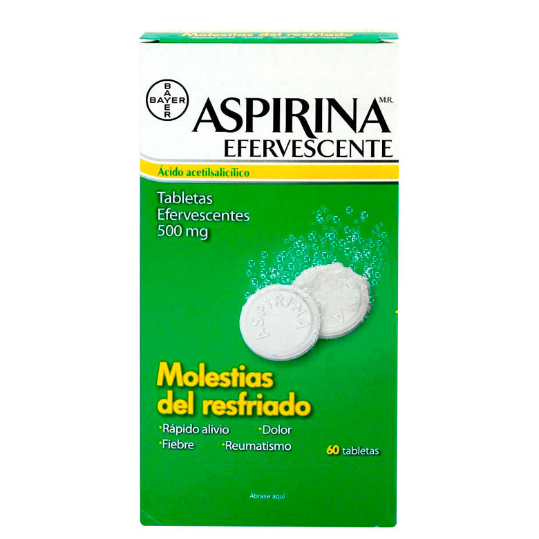 Aspirina Analgesico Efervesente 60 Tabletas 1 Exh