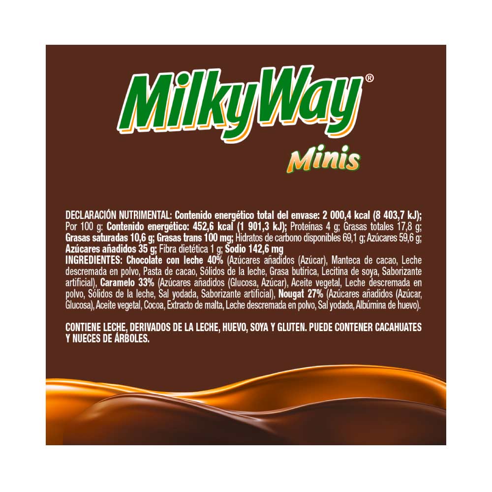 Chocolate Milky Way Vitro Mini Vitrolero Con 52 Piezas De 8.5 Gramos