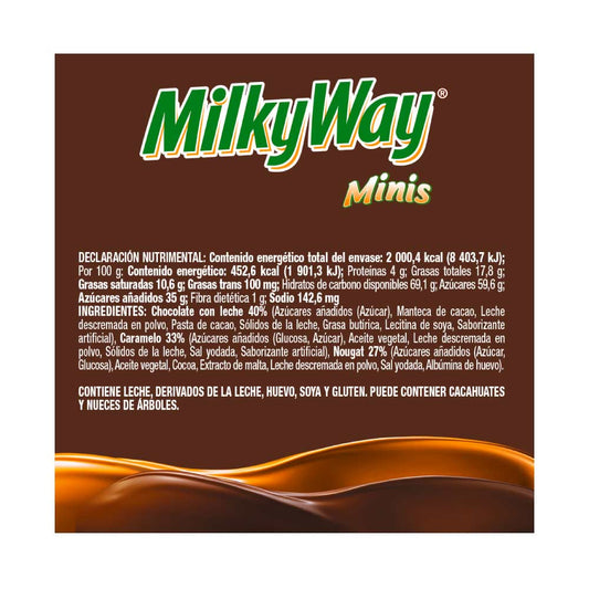 Chocolate Milky Way Vitro Mini Vitrolero Con 52 Piezas De 8.5 Gramos