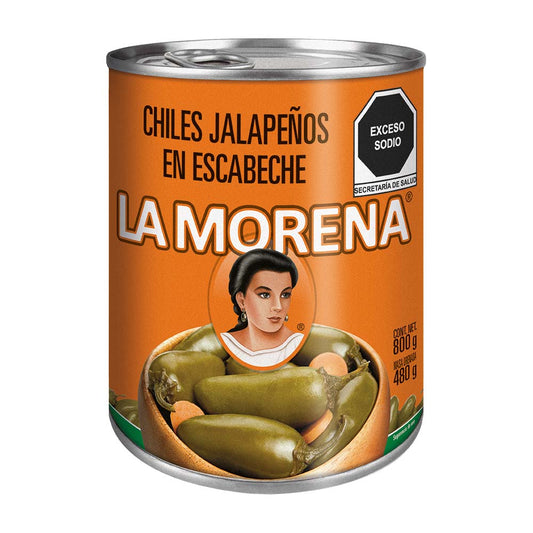 Chiles Jalapeñoss Enteros La Morena 800 gr