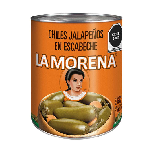 Chiles Jalapeños Enteros La Morena 2.8 kg