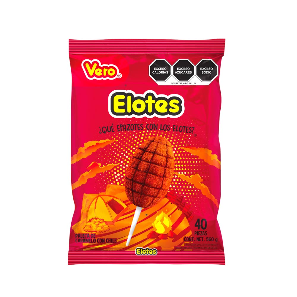 Paleta Vero Elote Enchilada Bolsa Con 40 Piezas