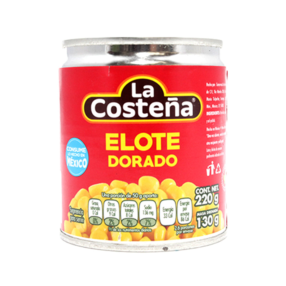 Elote Dorado Entero La Costeña 220 gr
