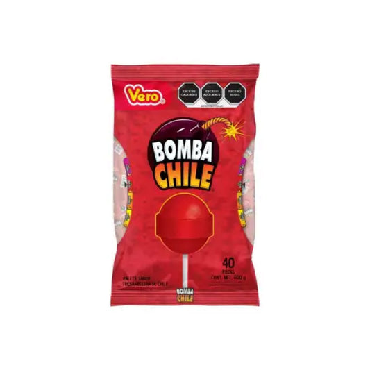 Paleta Bomba Chile Rellena Con 40 Piezas De 15 Gramos