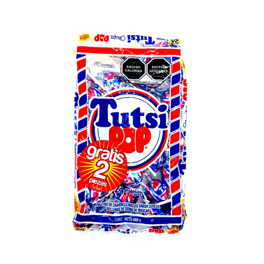 Paleta Rellena Tutsi Cereza Bolsa Con 24 Piezas
