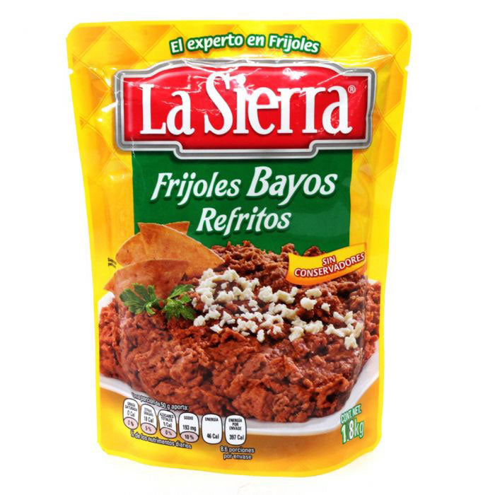 Frijoles Bayos Pouch Refritos La Sierra 1.8 kg