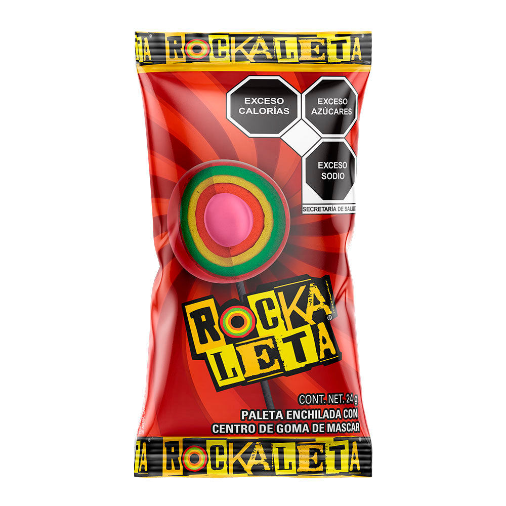 Paleta Enchilada Rockaleta Bolsa Con 18 Piezas