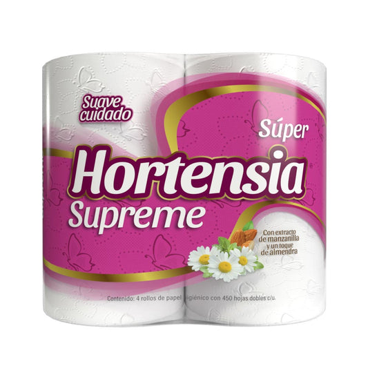Papel Hig. Hortensia Mega Rosa 450 Hojas 4 pz