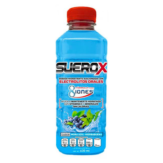Suero Rehidratante Suerox Mora Azul Botella 630 Mililitros