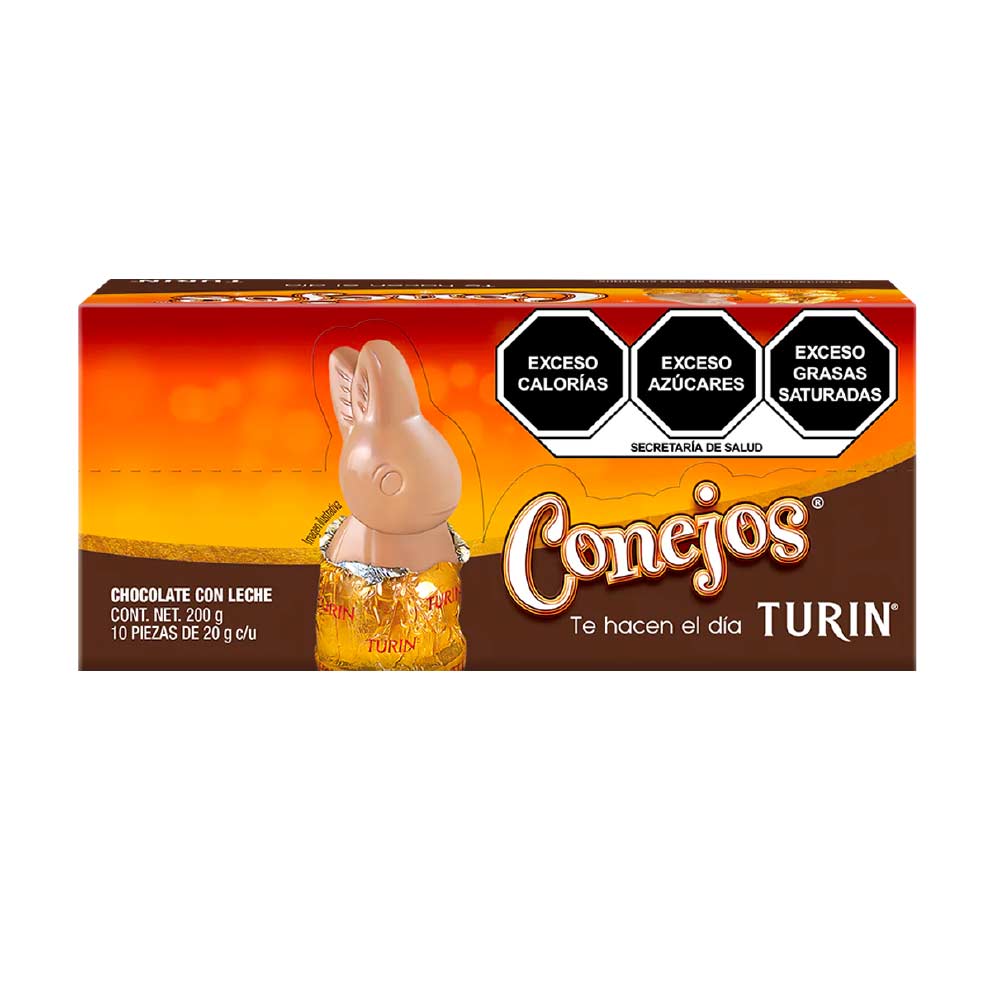 Chocolate Turin Conejo Paquete Con 10 piezas
