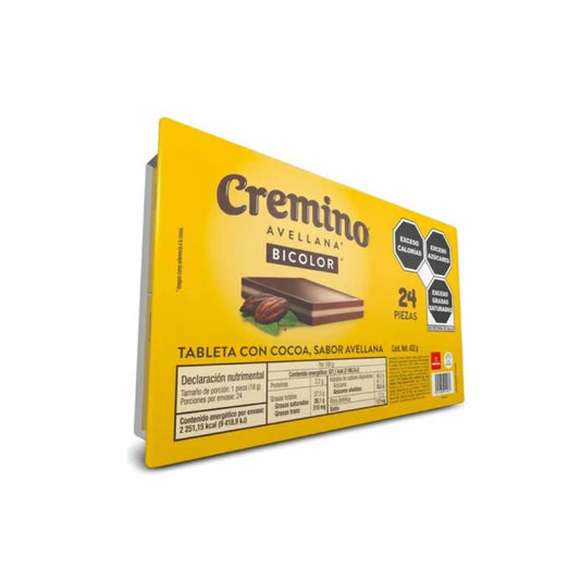 Chocolate Cremino Bicolor Paquete De 24 piezas De 18 Gramos.