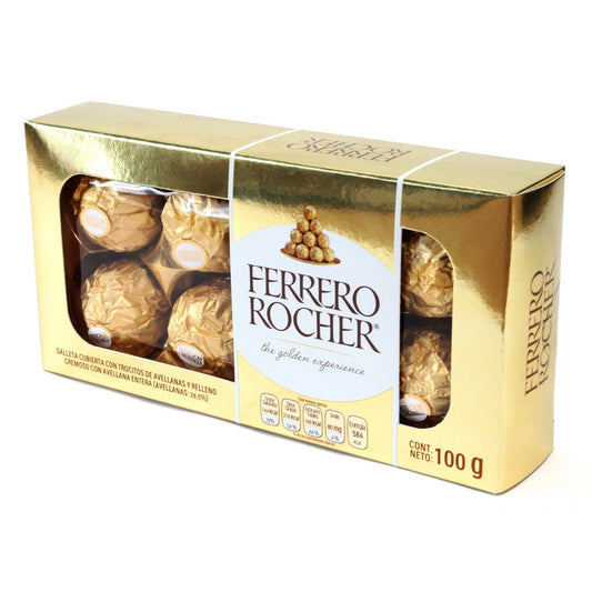 Chocolate Ferrero Rocher T8 100 Gramos
