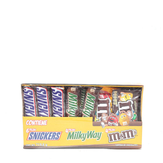 Variety Pack Snickers Milcky M&M Paquete Con 14 Piezas