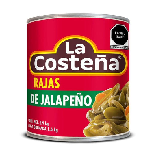 Chiles Jalapeños Rajas La Costeña 2.9 kg