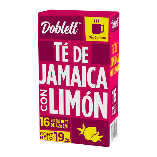 Té Doblett Jamaica limón 16 Sobres De 1.2 gr