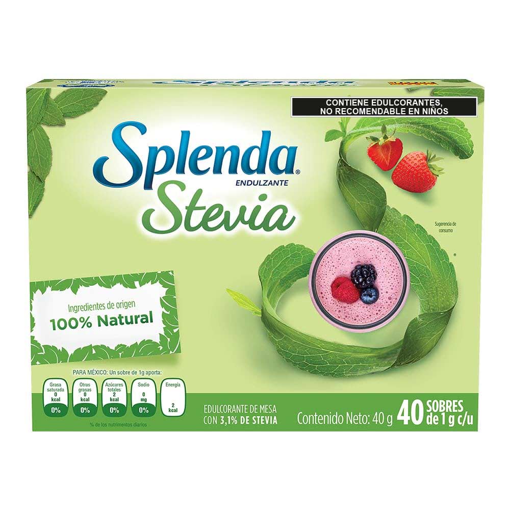 Splenda Stevia Sustituto Azúcar  Con 40  Pz De 1 Gr