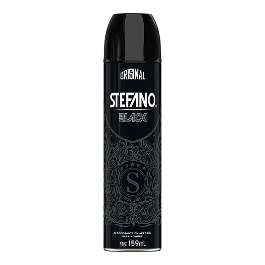 Desodorante Stefano Black en Aerosol de 159 ml
