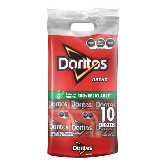 Doritos Nachos Sabritas Pack 10 pz de 54 gr