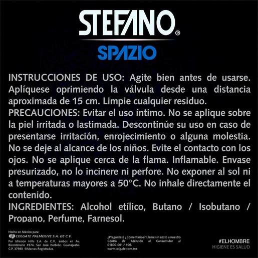 Desodorante Stefano Aerosol Spazio 159 Ml